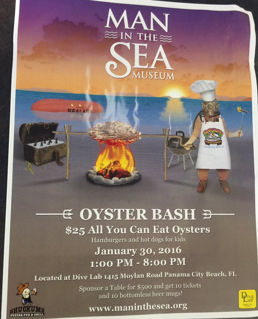 Dive_Training's tweet image. It's that time of year again! Come check out OYSTER BASH hosted by the Man in the Sea Museum.