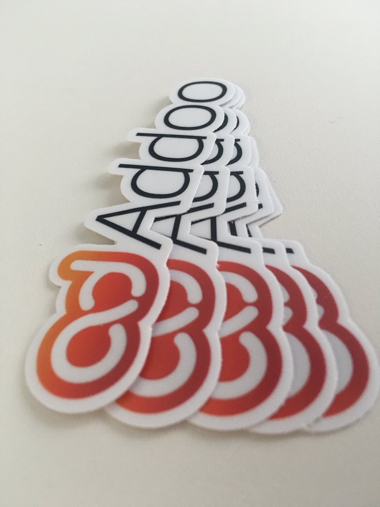AddooApp's tweet image. Pumped to get our stickers today from @stickermule! They look great. #citrix @HQRaleigh #designthinking