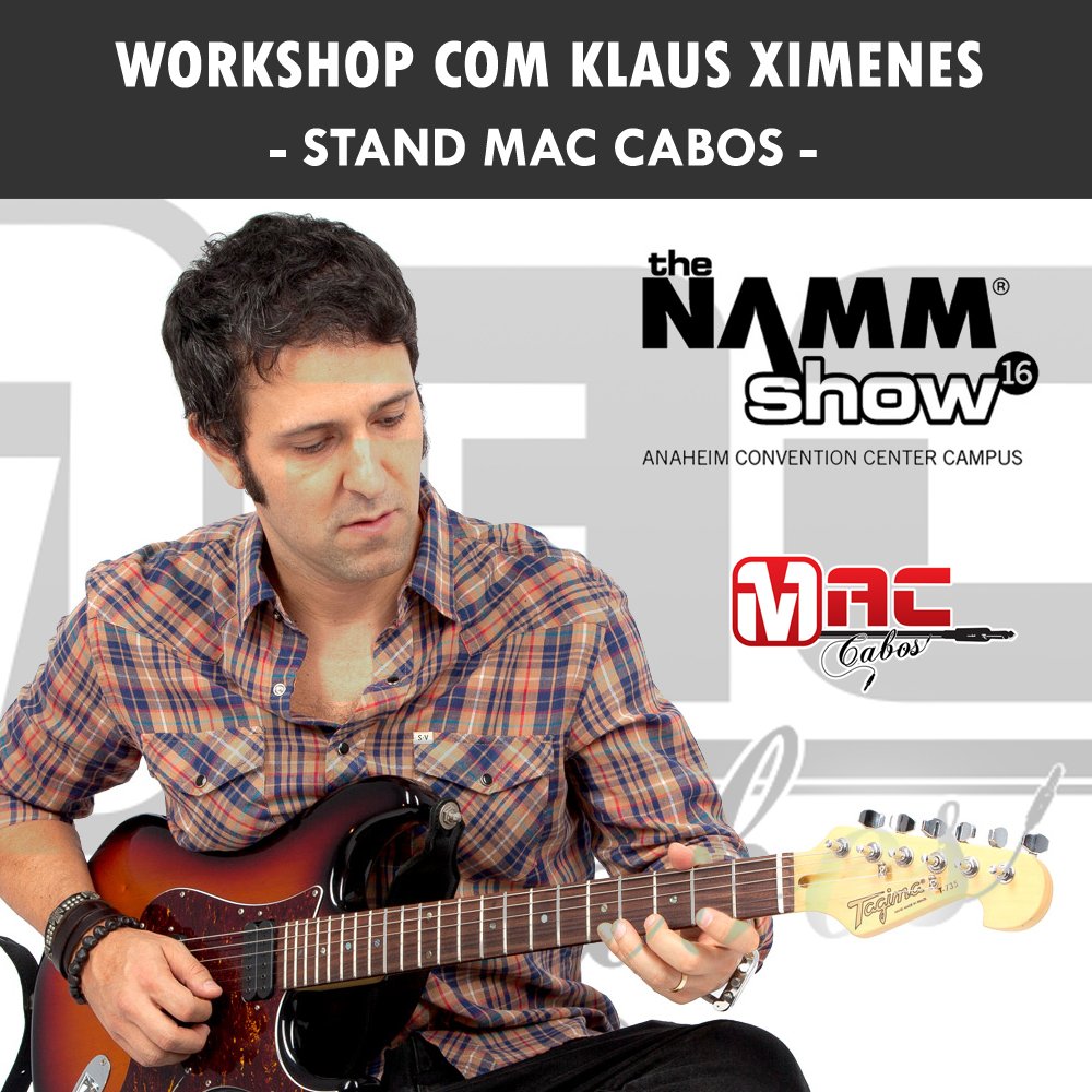MacCabosOficial's tweet photo. Workshop com Klaus Ximenes na NAMM SHOW 2016
STAND MAC CABOS https://t.co/uvsmWXx8qk