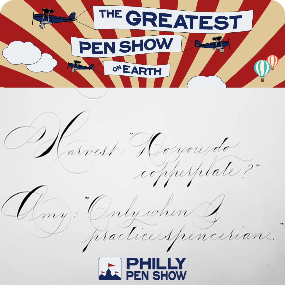 3 more days till #phillypenshow2016 
Get your Spencerian game on with <a href="/MrMGWard/">Michael Ward</a> 
#philadelphia #spencerian
