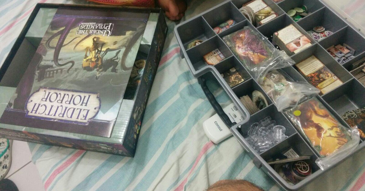 Thiagoajorge's tweet photo. Thanks @MiniMartTalk Just in time. gg wp. #eldritchhorror #UnderThePyramids #boardgames https://t.co/5hn8Oa9Kzw