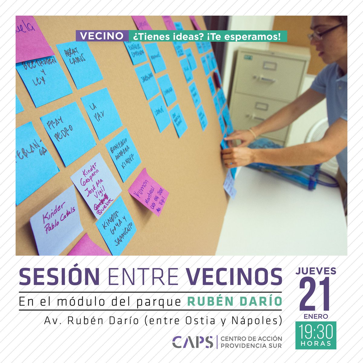 ProvidenciaSur's tweet photo. Ven a la Sesión Entre Vecinos este jueves. Apoya a tu comunidad. #VecinosPrendidos https://t.co/brmt1LLbMY