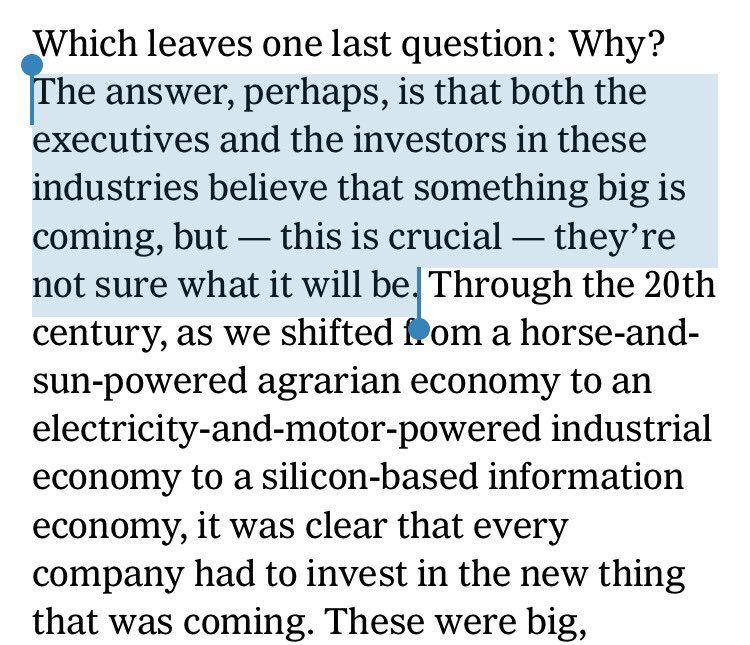 pomeranian99's tweet photo. US firms have $1.9 trillion in cash they're not investing. Why? A fascinating essay on this: https://t.co/zA2Za0zYSv https://t.co/1uRU4NamjH