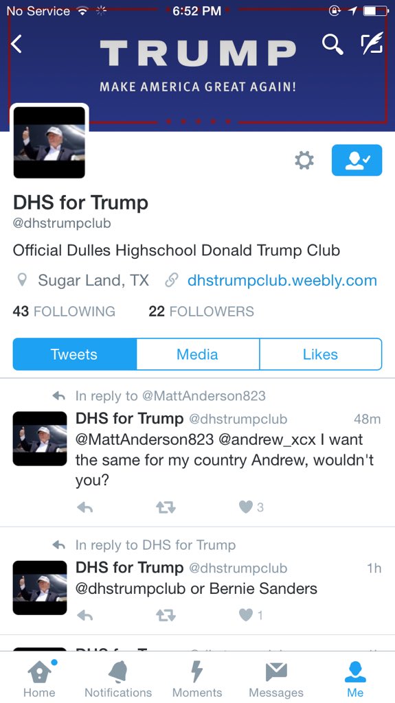 Everyone give @dhstrumpclub a follow proud patriot