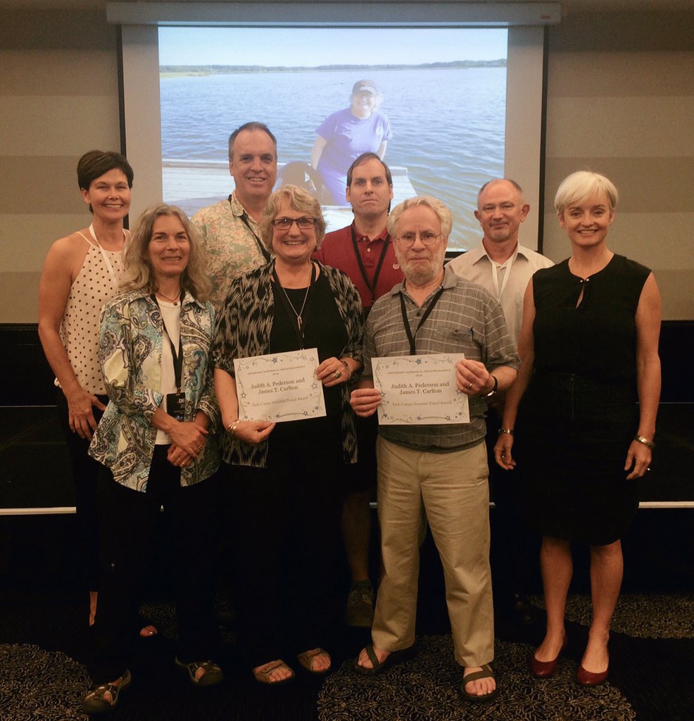 DrEmmaLJohnston's tweet photo. Today we created 2 new student prizes in honour of Judith Peterson & Jim Carlton #marine #bioinvasion #ICMB2016 https://t.co/LQRQorwvUp