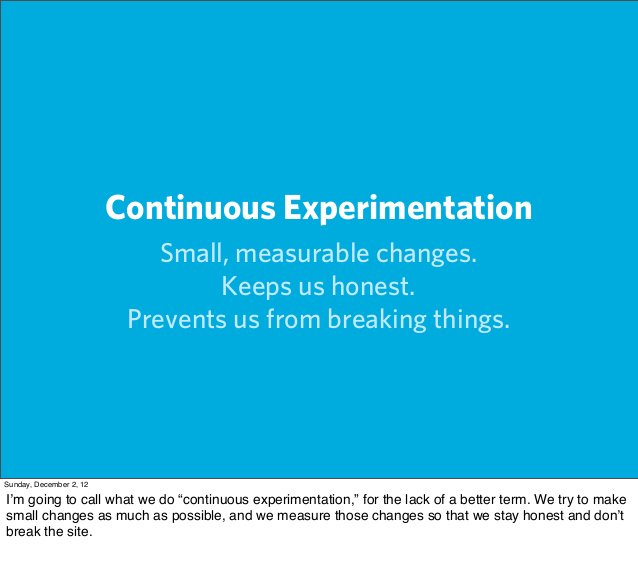 PatrickDKlima's tweet image. Nice slide presentation on #Design for Continuous Experimentation by @mcfunley #prodmgmt buff.ly/1nyRLeu