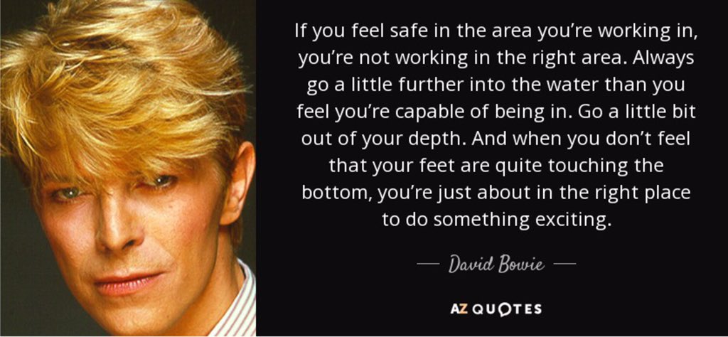 goldiehawn's tweet image. Words to live by from our beloved David Bowie ⭐️