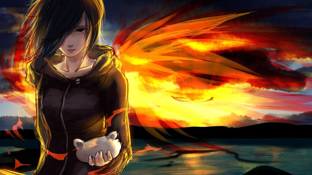 Wallpapersden's tweet photo. Download #Tokyo #Ghoul #Kirishima #Touka #Art #Devushka #Krylya HD #wallpaper free_ - https://t.co/lOefEMQ4kg https://t.co/9aWNYMZyog