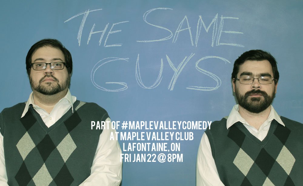 bryanpiitz's tweet photo. TOMORROW! #TheSameGuys perform LIVE at #MapleValleyComedy w/ other funny people. CATCH IT! https://t.co/pwSSxQSDjD https://t.co/AHl0lhE6PQ