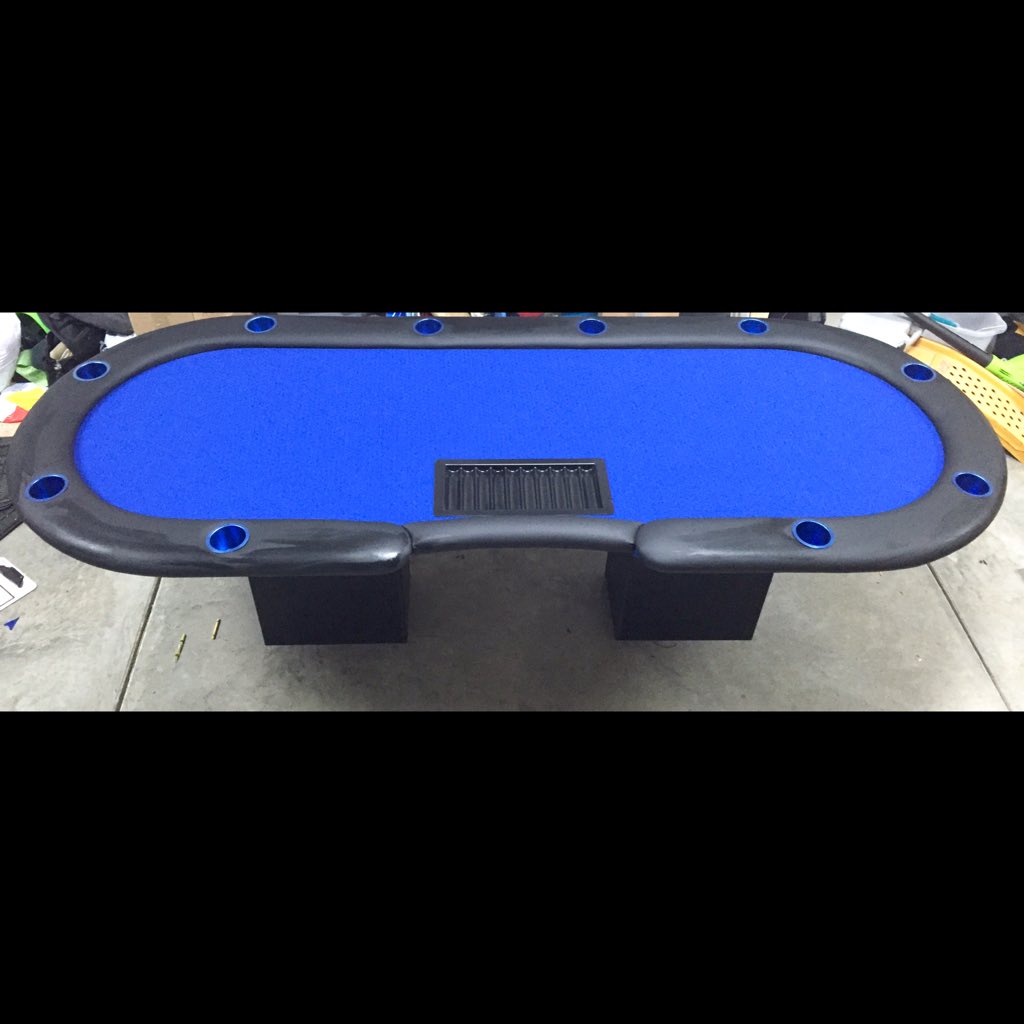 ErPokerTables's tweet photo. 9 ft dealer table with chip tray, custom pedestals mini ssc and matching ch. #custompokertable #poker #pokertable https://t.co/Dvho8ZoqnZ