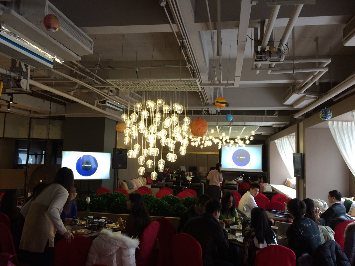 EdelmanAPAC's tweet photo. Our Shanghai office is shooting for the stars at its #ChineseNewYear breakfast and all-staff meeting this morning! https://t.co/VyRSeD7Vkp