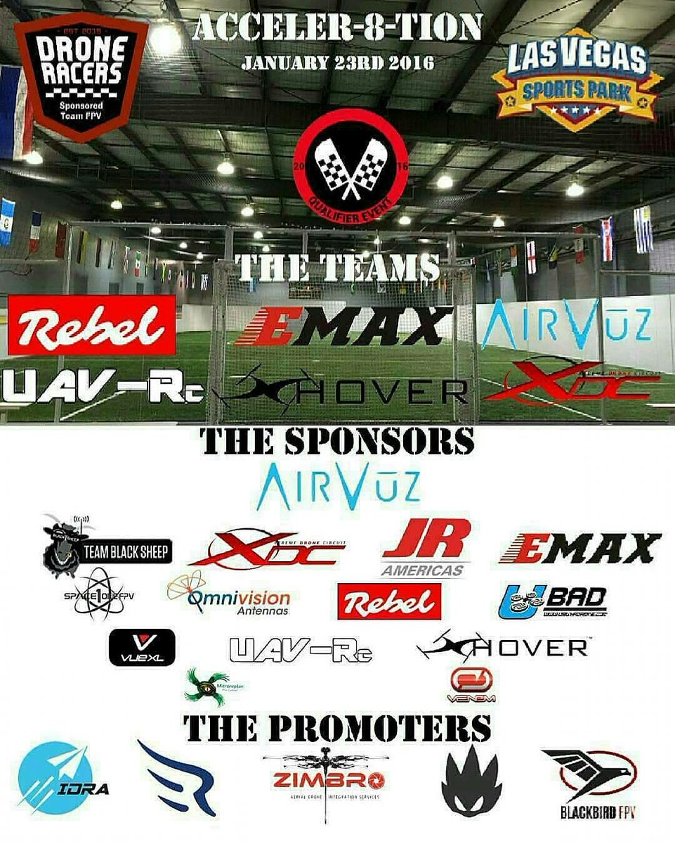 FPVRacingNetwrk's tweet image. 3 Days!!! Watch it Live on @AirVuz Jan 23rd 3pm pst #drone_racers #droneracing #fpvracing #fpvracingdrones #LasVegas