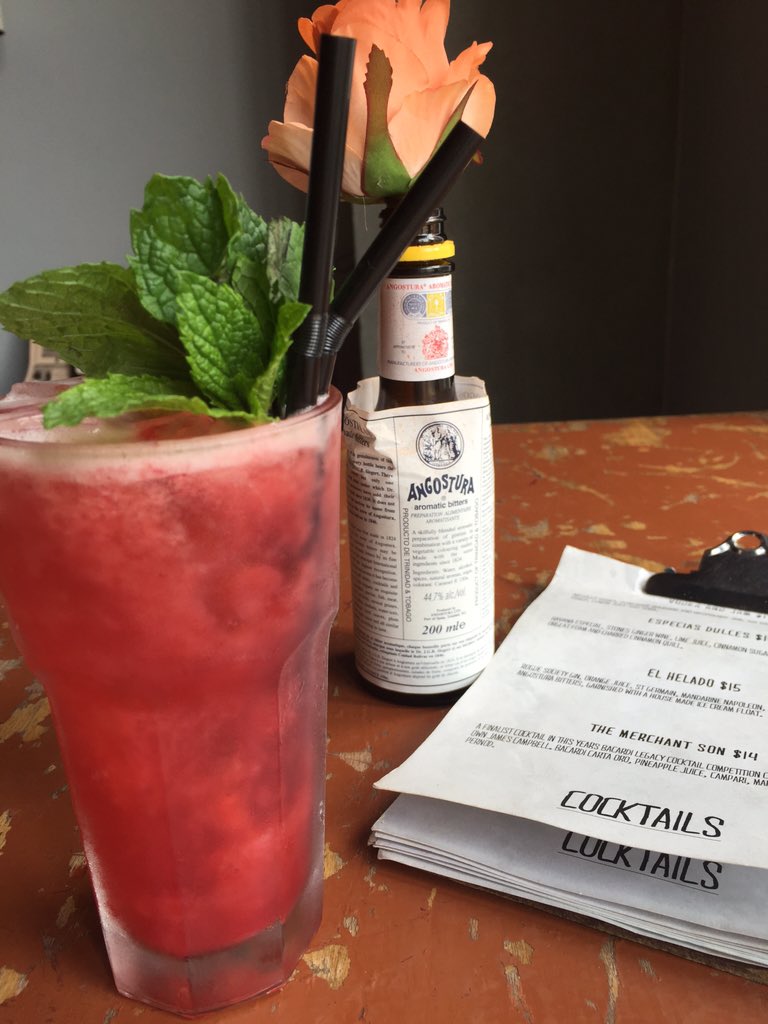 Poquitobar's tweet image. Vodka and Jam $13 - Vodka, homemade Rhubarb and raspberry jam, raspberry and lemon syrup, lemon juice and soda. Wow