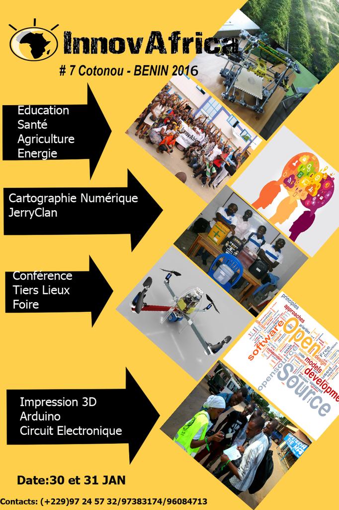 franck_arnoldk's tweet photo. #InnovAfrica2016 le Benin vous invite a la fête de l'Innovation le 30 et 31 Janvier #blolab #wasexo #Team239 https://t.co/3F48E8GKYQ
