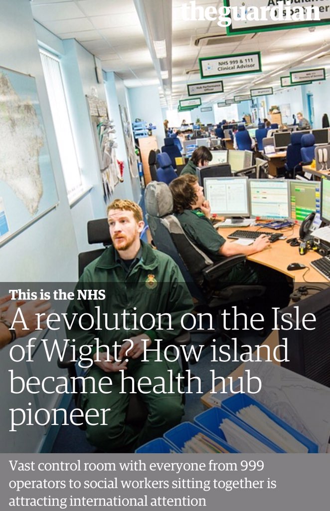 AntonyTiernan's tweet photo. A revolution on the Isle of Wight? How island became health hub pioneer https://t.co/uz1FC4vFTF #vanguard #futureNHS https://t.co/pFl6q244l8