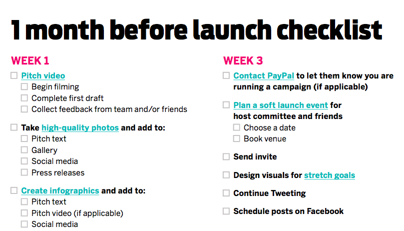 Indiegogo's tweet photo. Free download: pre-launch #crowdfunding calendar &amp; checklist https://t.co/AkQDAPXY0u [2 of 3 in a series] https://t.co/K5Wv2t9deV