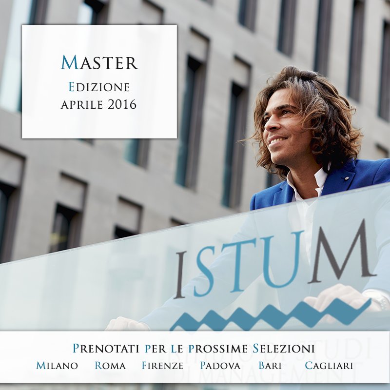 istumsrl's tweet photo. Prenotati alle selezioni #Master #ISTUM edizione Aprile 2016.
https://t.co/qG114Ok5oA https://t.co/JTDuvFkMRR