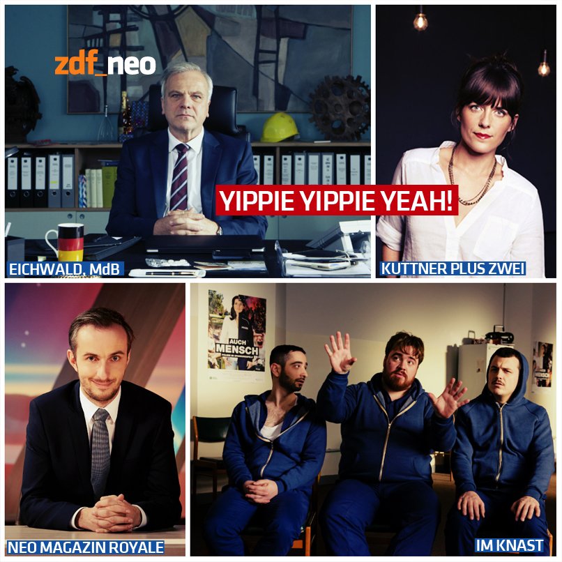 #GrimmePreis 2016, AND THE NOMINEES ARE: @neomagazin #KuttnerPlusZwei, #ImKnast und #EichwaldMdB