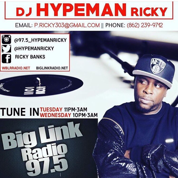 PayUpSzn's tweet image. TUNE IN 97.5 ; @HYPEMANRICKY rocking til 3AM ! #StreamThat #BigLinkRadio