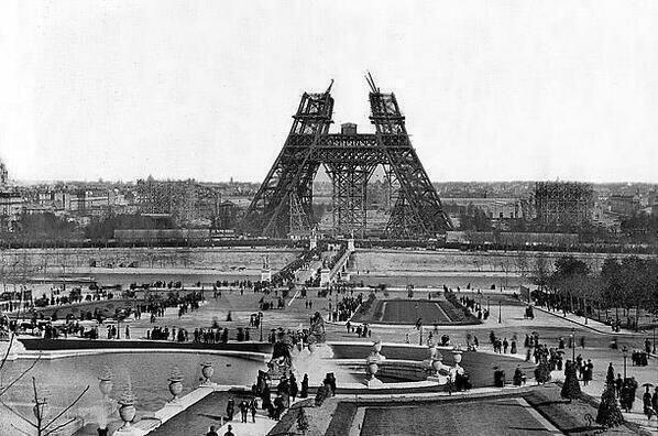 Construction of Eiffel Tower, 1880s