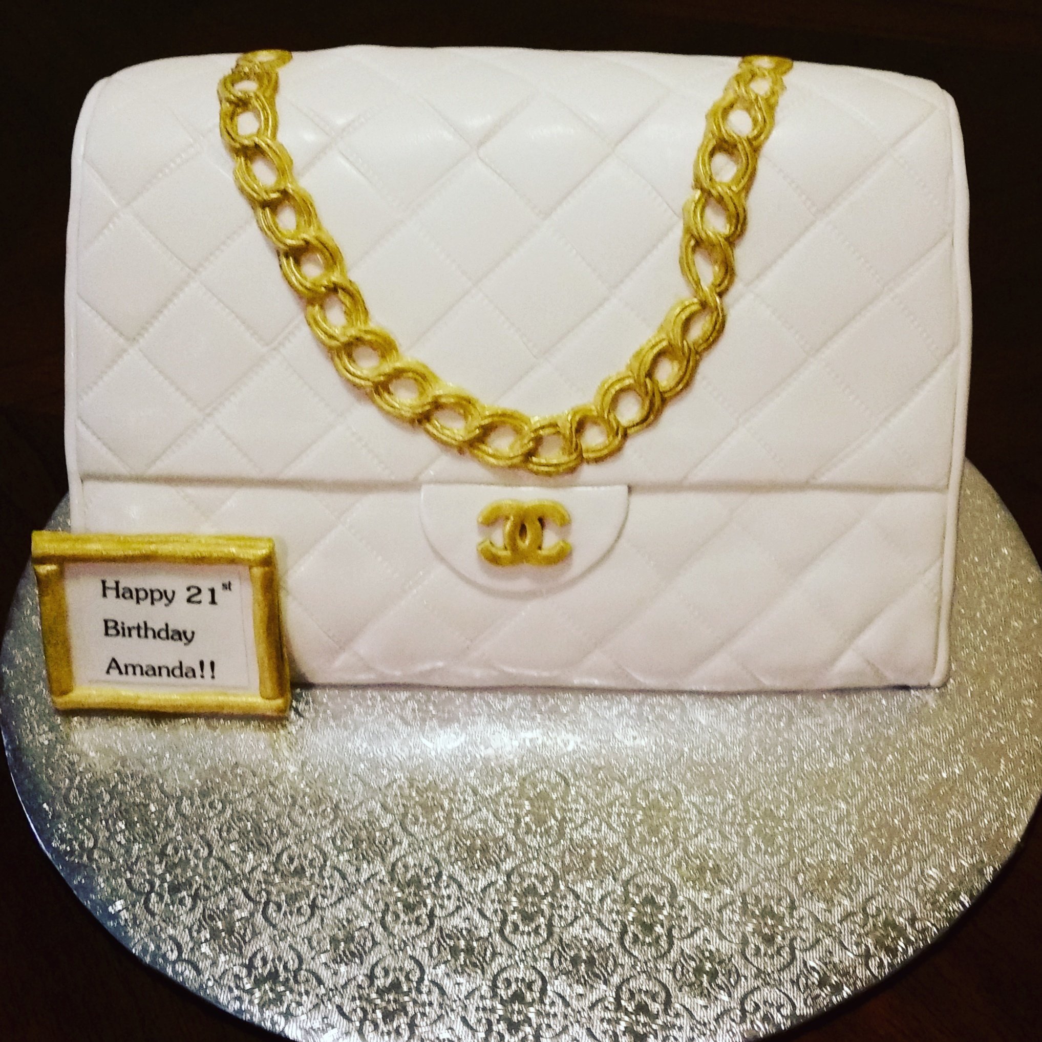 Karen's Kakes on X: Coco Chanel birthday purse cake   / X