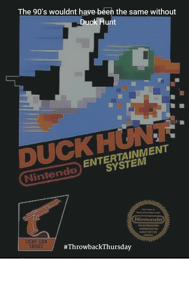 WinjitGames's tweet photo. The 90's wouldnt have been the same without Duck Hunt | #ThrowbackThursday https://t.co/zKcErhE7Wr