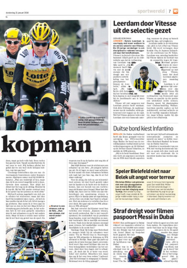 daanhakkenberg's tweet photo. En in @ADSportwereld ziet dat er zo uit https://t.co/WoUZilda6f