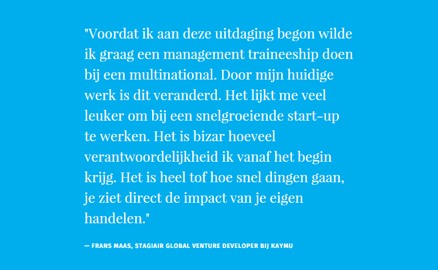 Hoe ga je te werk als je als #stagiair meteen heel veel verantwoordelijkheid krijgt? -  vanstarters.nl/interview/fran…