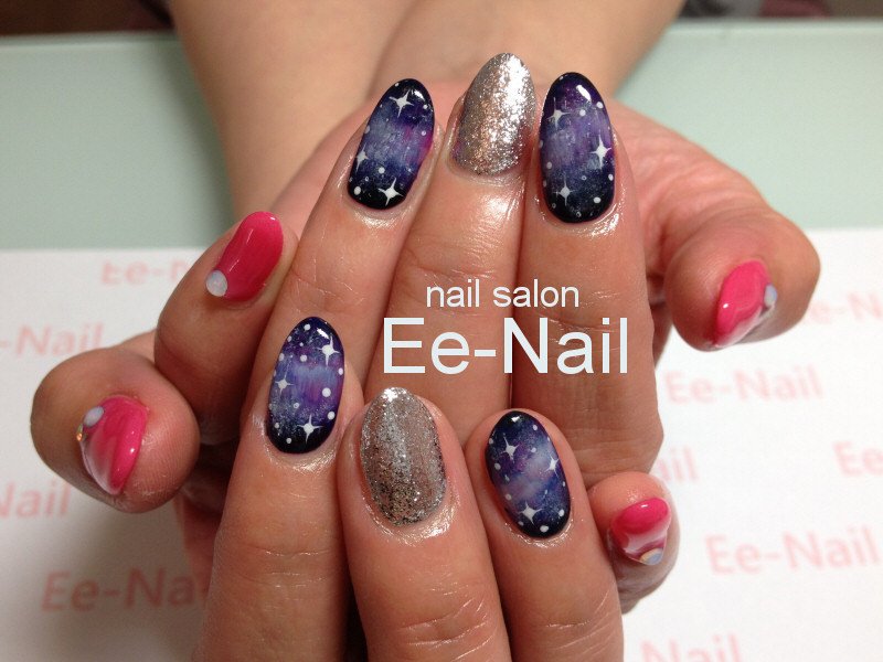 池袋ネイルサロン Ee Nail Auf Twitter ギャラクシーネイル Https