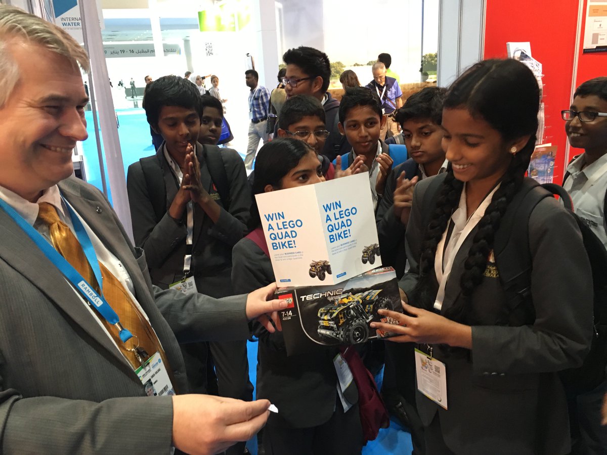 ramboll's tweet photo. Congrats to the happy winners of a Lego quad bike, presented by @s_hvilshoej at #IWS16 #WFES2016 https://t.co/kHFUsmmGcY