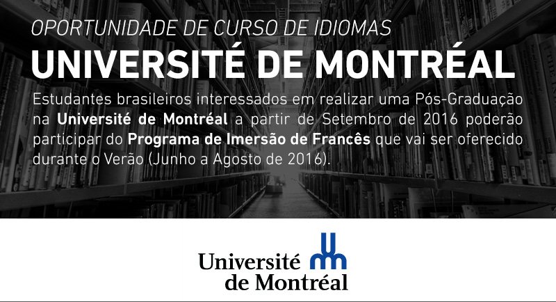 A <a href="/UdeMBrasil/">UMontreal no Brasil</a> oferece curso de proficiência para estudantes de Pós-Graduação. Saiba + em bit.ly/1Oz7SkZ