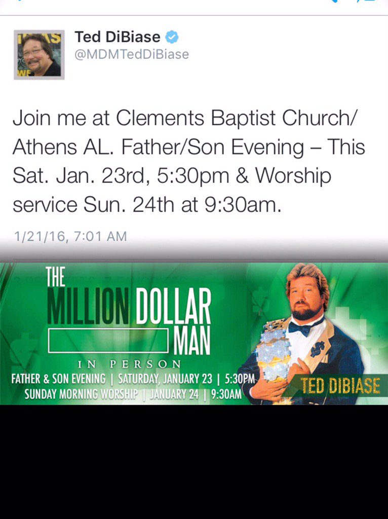 realtous979's tweet photo. Hey #Shoals area! Join @MDMTedDiBiase this Sat &amp; Sun! Our interview w/ him will be on https://t.co/mLz8JaBLk1 soon! https://t.co/yZiXIl4INd