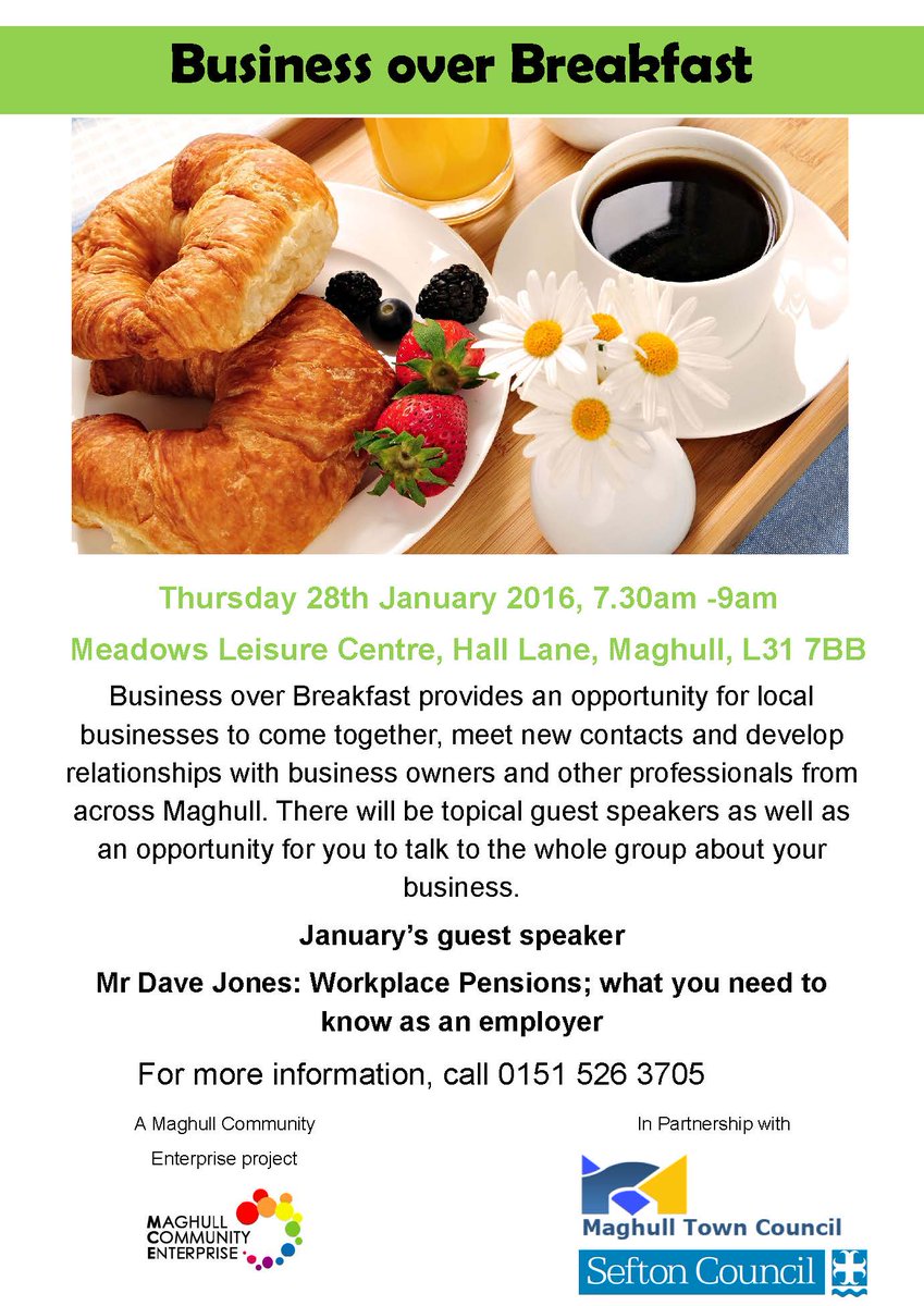 MaghullCE's tweet photo. Our business breakfast is on next Thursday at 7.30am. Everyone welcome and its free! https://t.co/Y0u83sUbys