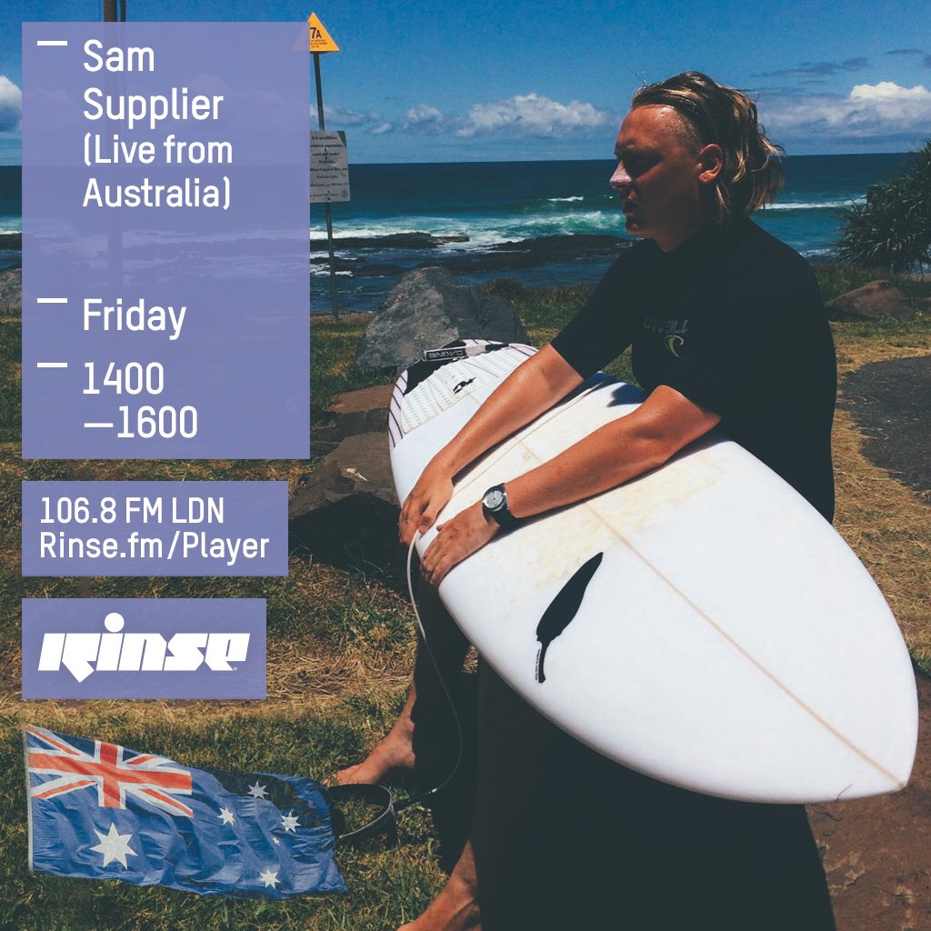 Tomorrow catch me live from Australia 2-4pm <a href="/rinsefm/">Rinse FM</a> and live across Sydney on Bondi FM