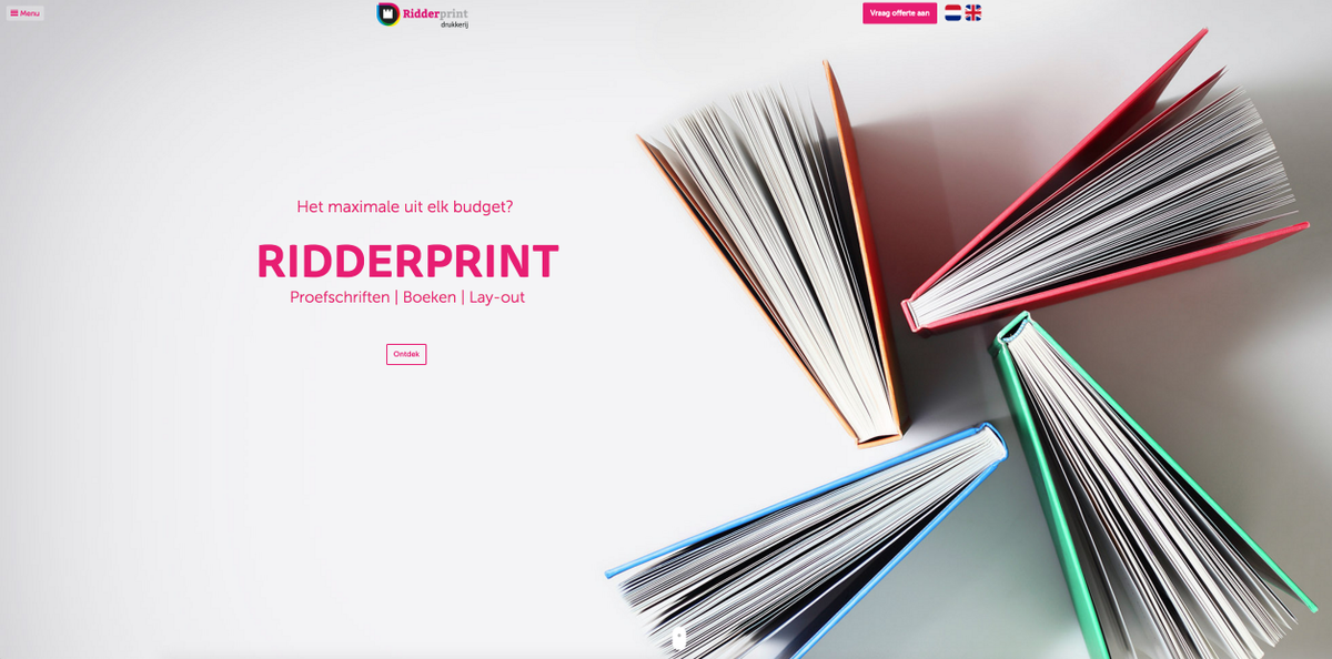Ridderprint's tweet photo. Vol trots presenteren wij onze nieuwe website! Geheel vernieuwd, fris en overzichtelijk! https://t.co/baZla7bgco https://t.co/xdAWjarrsA
