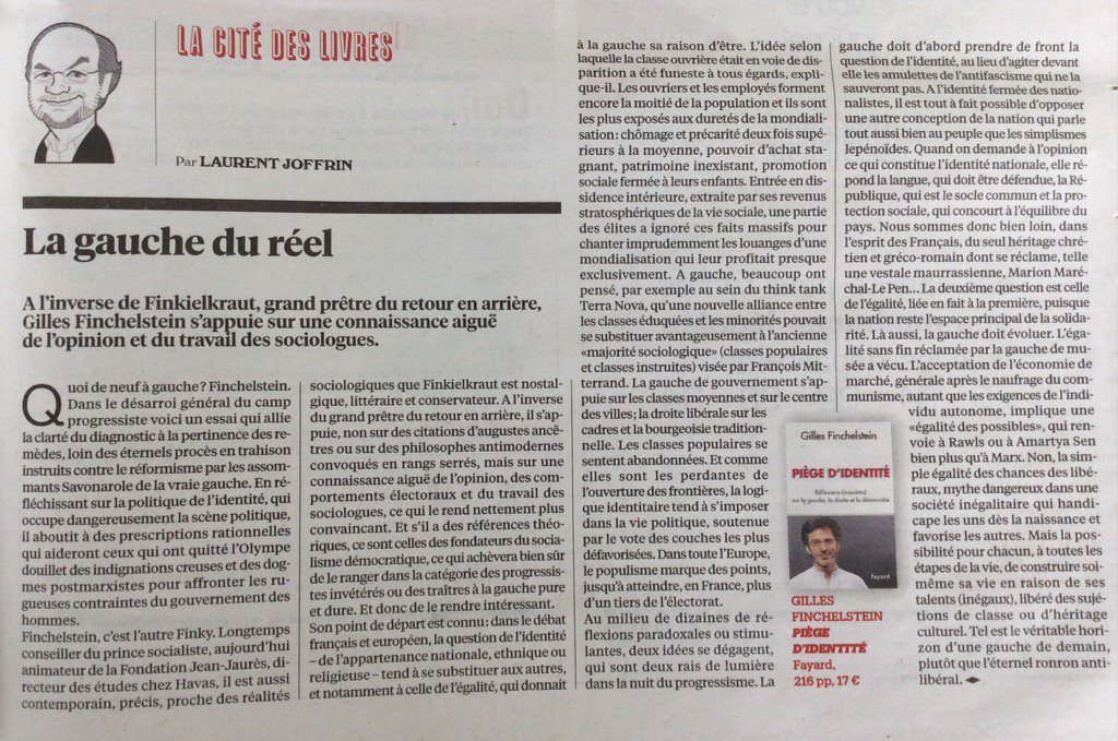 finchelstein's tweet photo. Piège d'identité est désormais en librairie et aujourd'hui dans @libe ! https://t.co/LWaZY75XCF