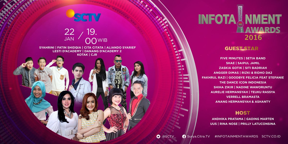 "<a href="/SCTV_/">SCTV</a>: Malam ini <a href="/kotakband_/">Official KOTAK</a> FiveMinutes SETIA LIVE 22 januari 2016, pkl 19.00 WIB #MenujuInfotainmentAwards "