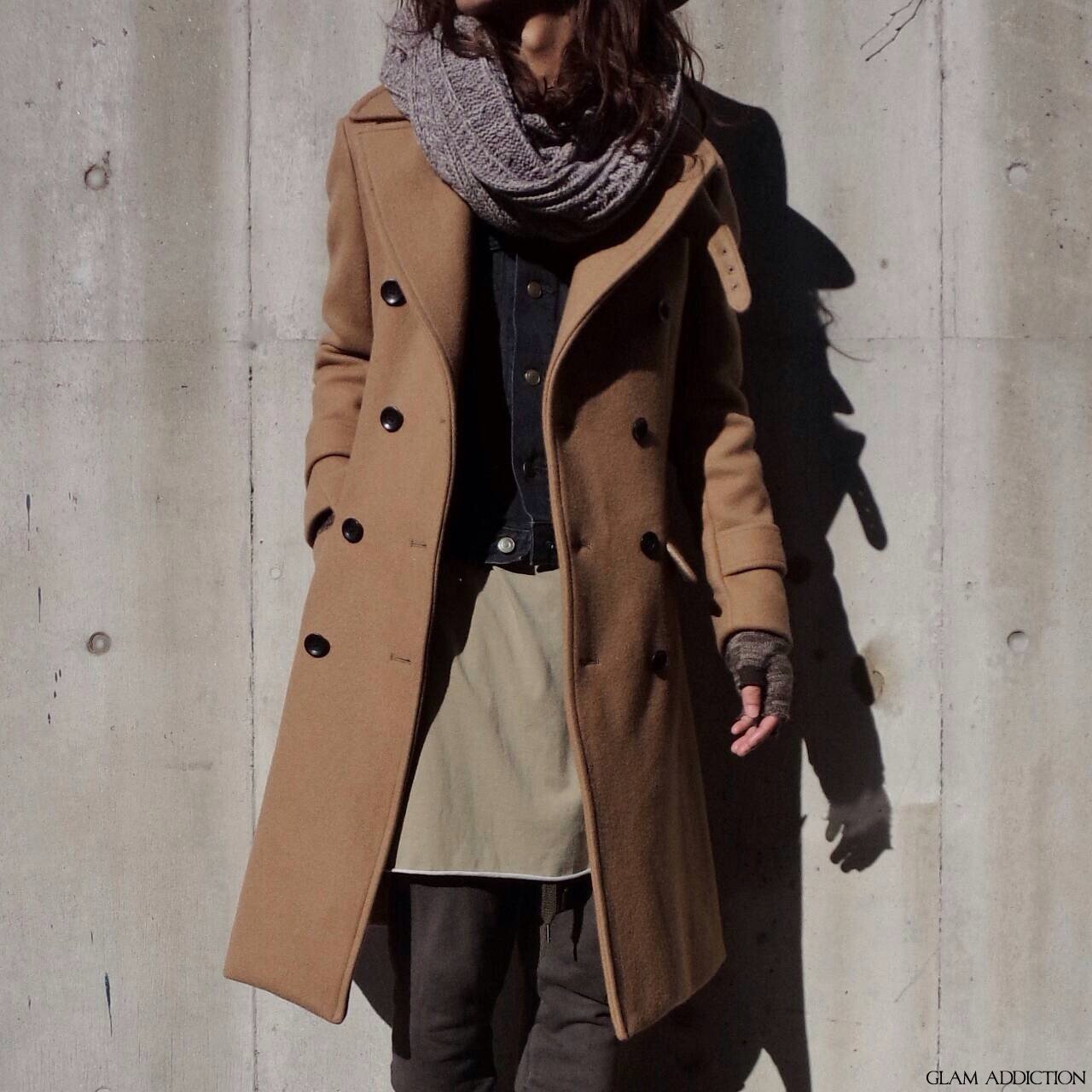 【新品】MOON AGE DEVILMENT ベージュ メルトントレンチコート 新品】MOON AGE DEVILMENT ベージュ メルトントレンチコート 新品