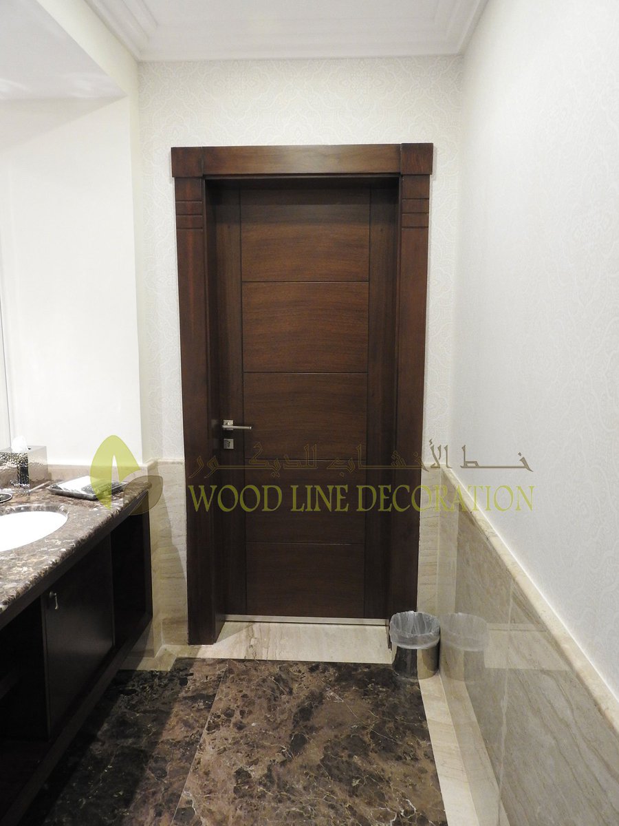 خط الأخشاب للديكور on Twitter "باب خشب مفرد نصف مصمت بتجليد قشرة الجوز