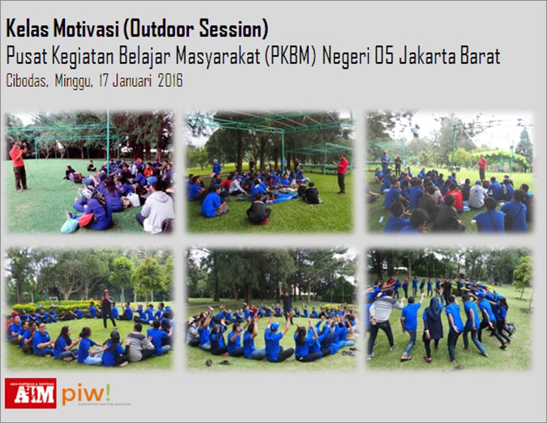 IndonesiaAim's tweet photo. #Outdoor #KelasMotivasi #PusatKegiatanBelajarMasyarakat #PKBMNegeri05Jakbar #AIM #PIWI  #LatePost

cc: @piwijelajah https://t.co/sfsWRYi99u