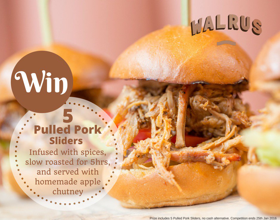 Mmmmmmmm RT <a href="/WalrusMCR/">Walrus</a>: WIN our delicious pulled pork and apple chutney sliders for 2 - just retweet by Monday 25th