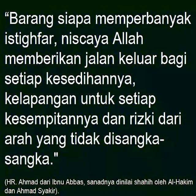 Ayoo perbanyak istigfar bagi yang ingin tenang dan jalan keluar serta pertolongan yang tak disangka 2