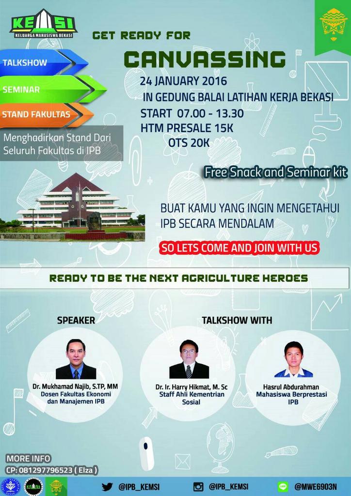 Kebon_IPB's tweet photo. [Canvasing] Acaranya anak IPB-Bekasi. Jangan sampai kelewatan yaaa. Tiket terbatas. See you there! @osisbonlap https://t.co/FZVDX3VZaO