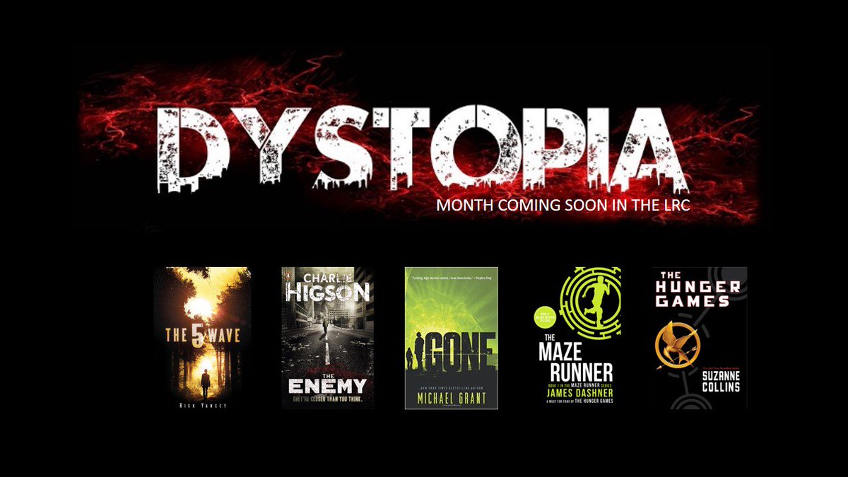 Dystopian Fiction Month 08.00 01/02/2016. 
The countdown begins.
Read Dystopian novels and win cinema tickets!