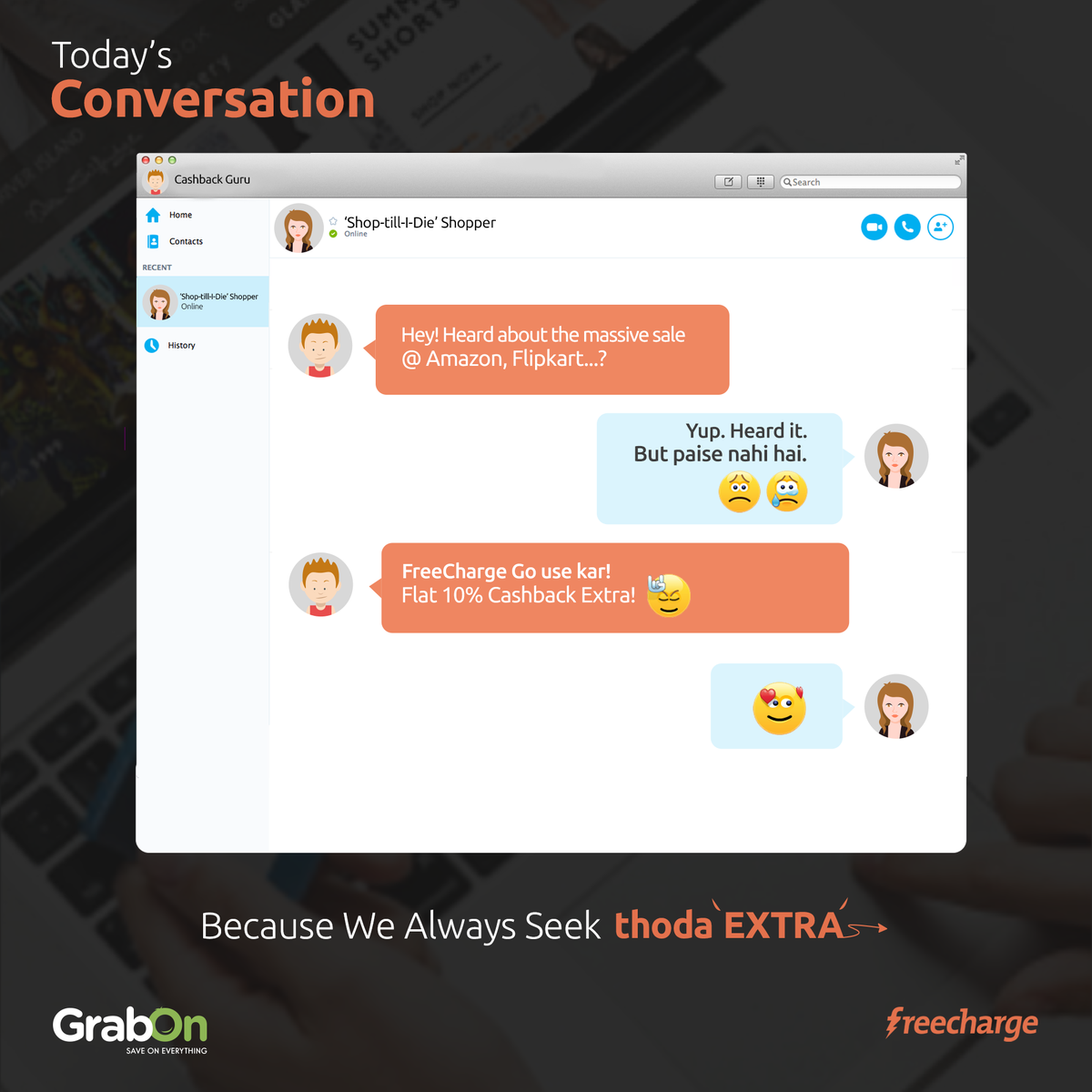 GrabOnIn's tweet photo. Just In Case 90% Off Wasn't Enough! #FreeChargeInEverySale
Read More: https://t.co/mVRgaDHmk5 https://t.co/WWXwcnZx23