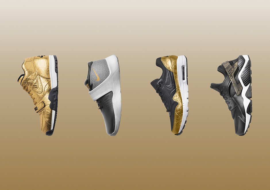 SneakerNews's tweet photo. Get ready for SUper Bowl 50 with Nike's golden footwear collection https://t.co/IfdDa2O1Da https://t.co/w4WMXB3jm2