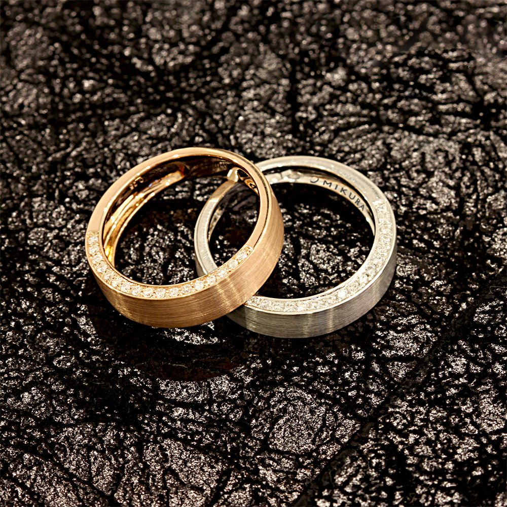 Once together never apart! #Diamond #wedding bands from #Mikura.
#jewellery #thedubaimall