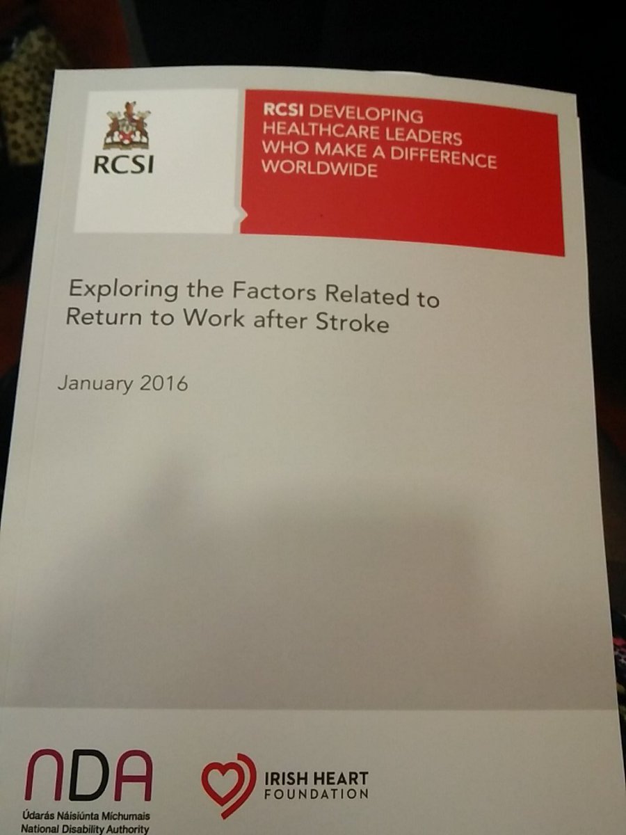 At launch of new report on returning to work after stroke...