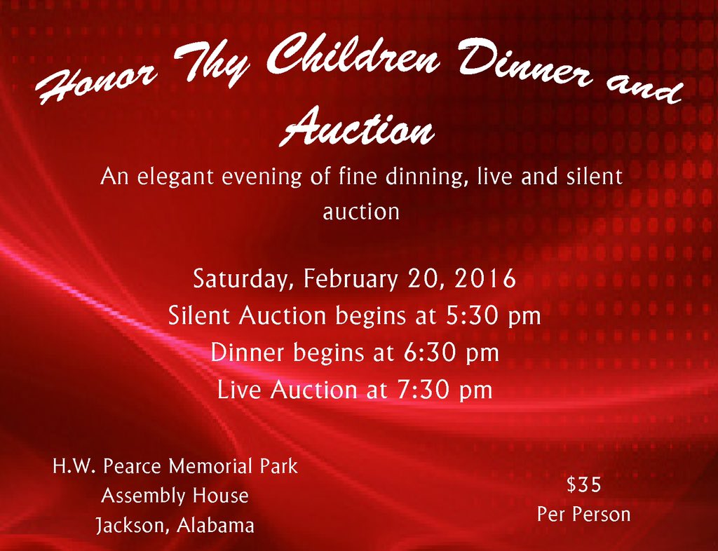 Help us Honor the Children of Clarke Washington and Choctaw Counties!