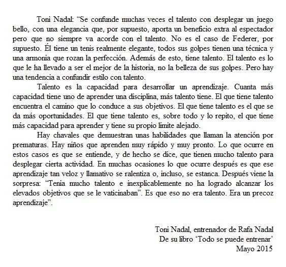EnricSoriano_'s tweet photo. ¡ABSOLUTAMENTE BUENÍSIMO!

Rafa y Toni Nadal explicando qué es el talento.

Vía @esttoper + entrevista en el Español https://t.co/jl3lImYKey